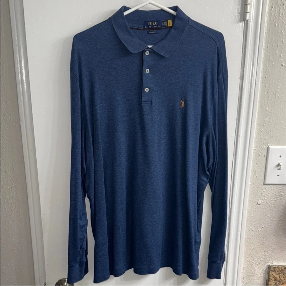 Soft Cotton Polo Shirt long sleeve size XL